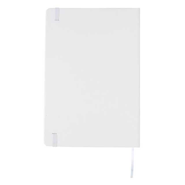A5 Hard Cover Ruled Notebook - White