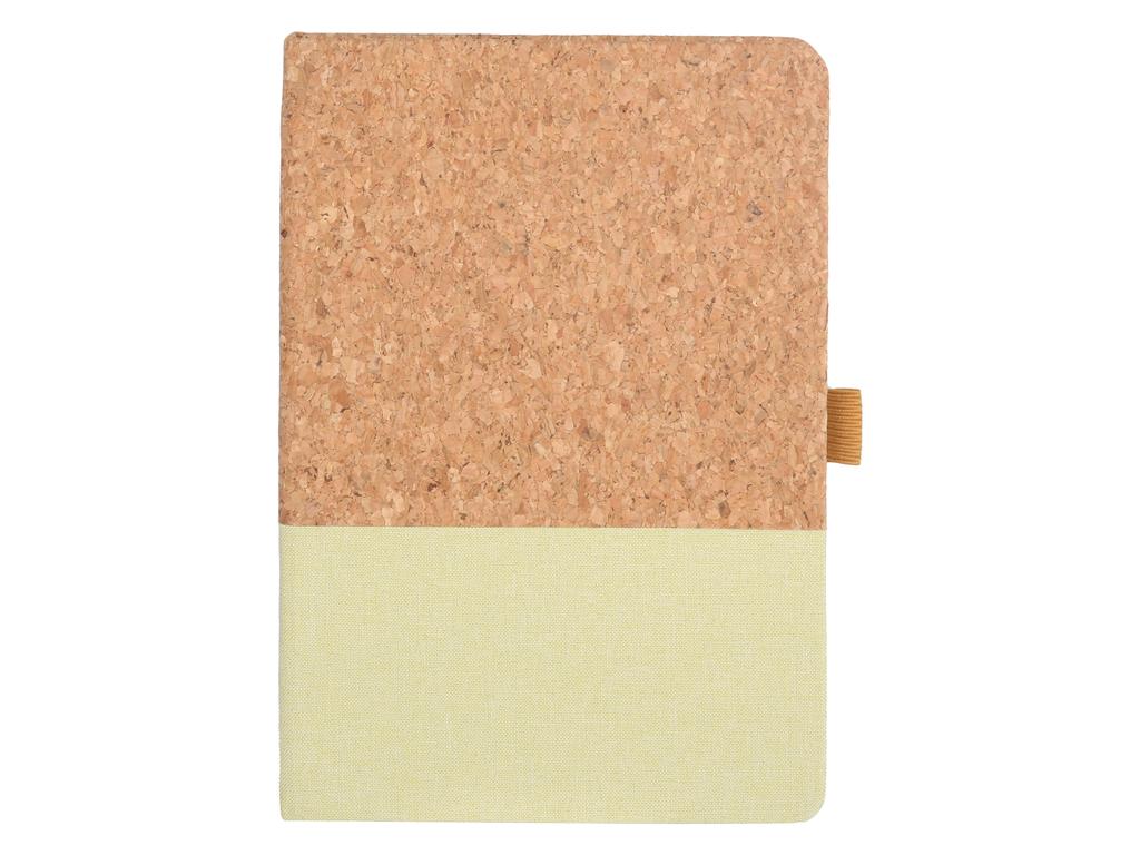 A5 Cork Fabric Hard Cover Notebook and Pen Set - Green