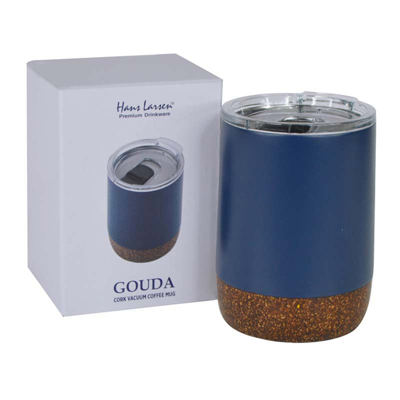 Vacuum Mug With Cork Base - Blue