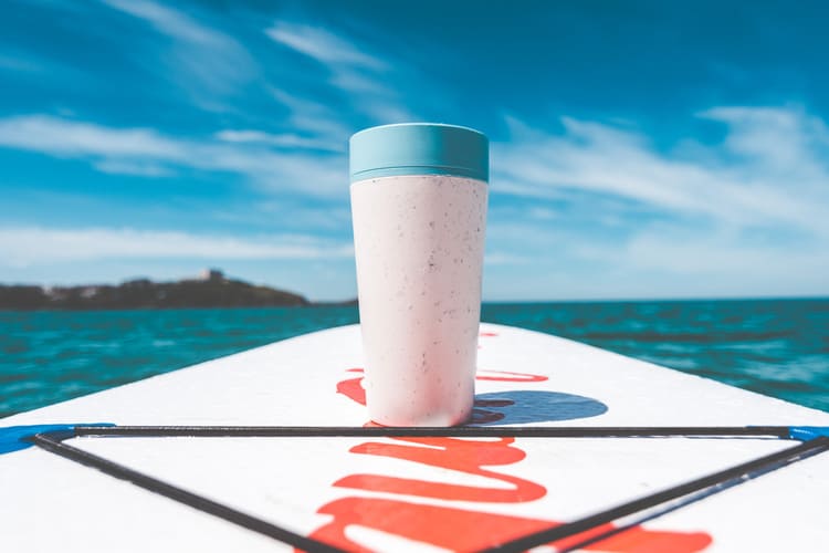 Circular Cup Cream & Faraway Blue 12oz