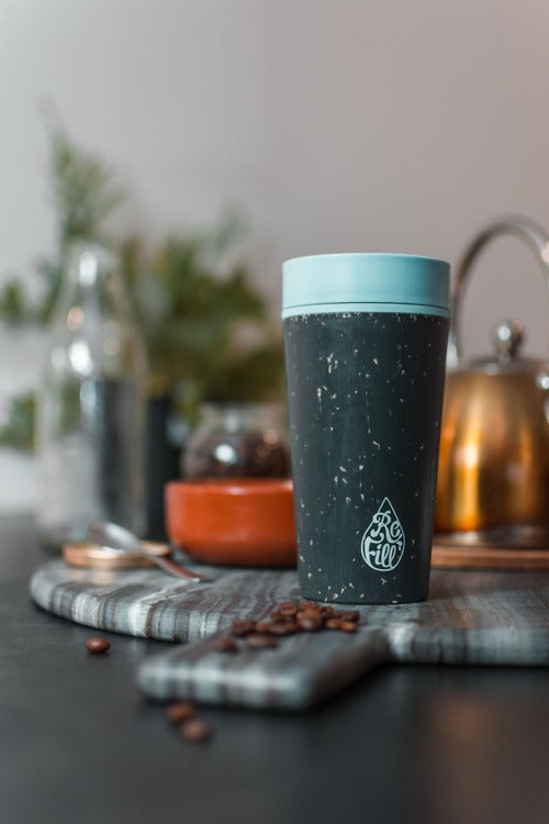 Circular Cup Black & Faraway Blue 12oz