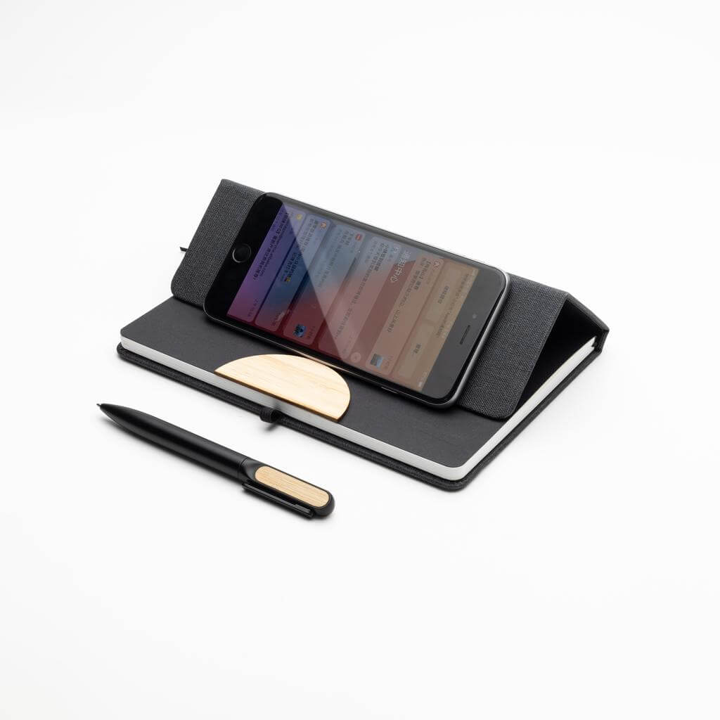 A5 Notebook and Pen with Bamboo Element