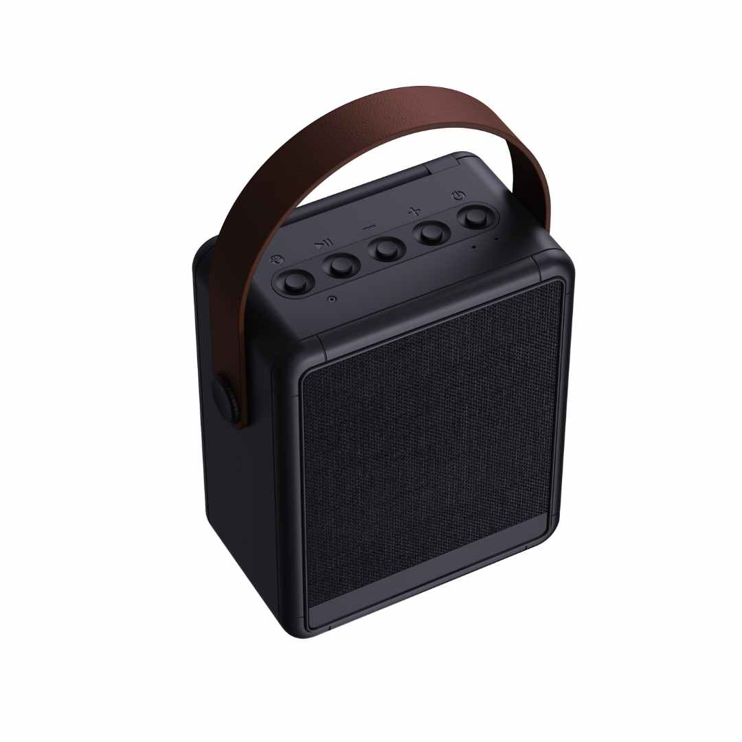 Recycled Solar Speaker & Lamp - Black