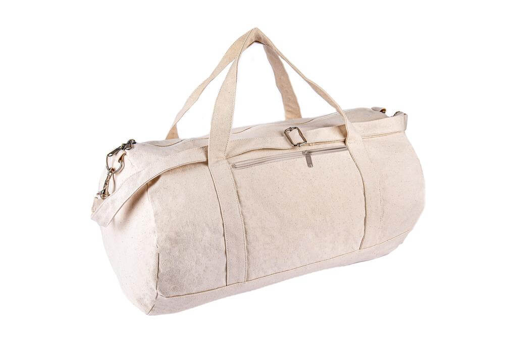 GRS-certified Recycled Cotton Duffel / Gym Bag - Natural