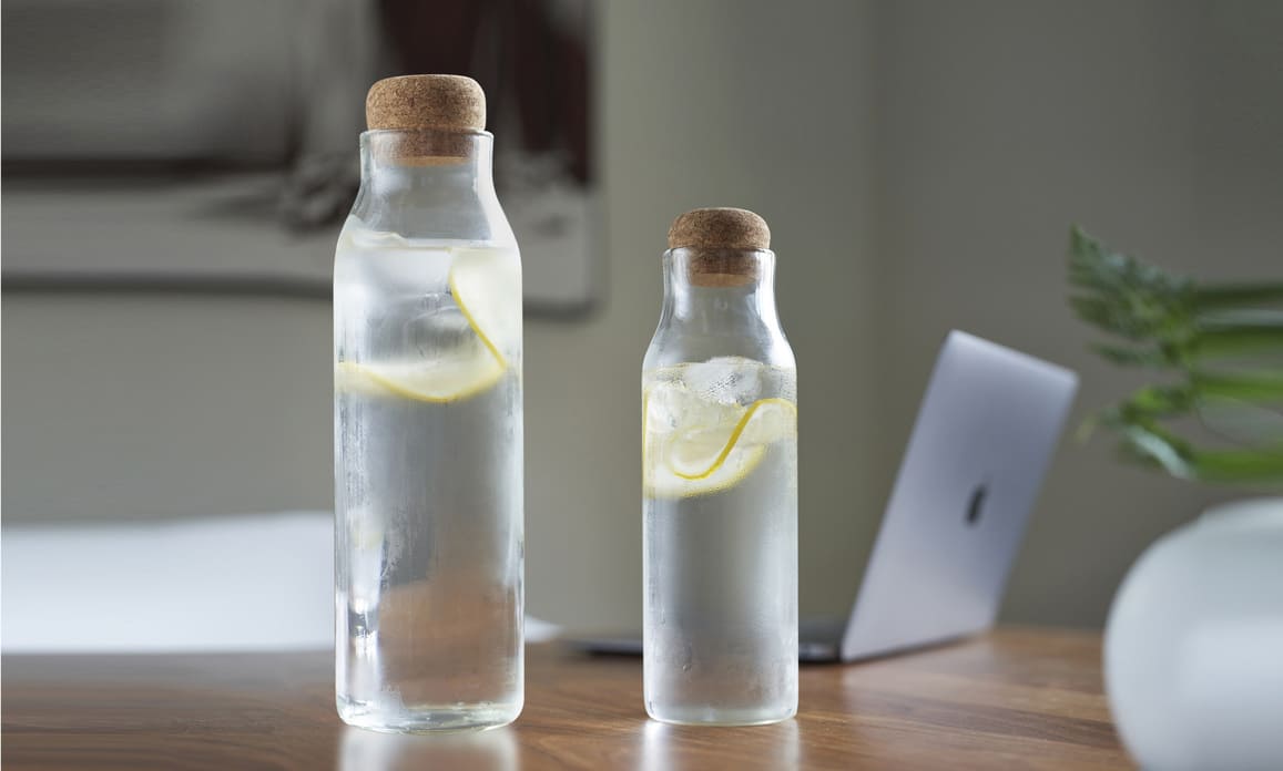 Glass Bottle with Cork Lid - 1200ml