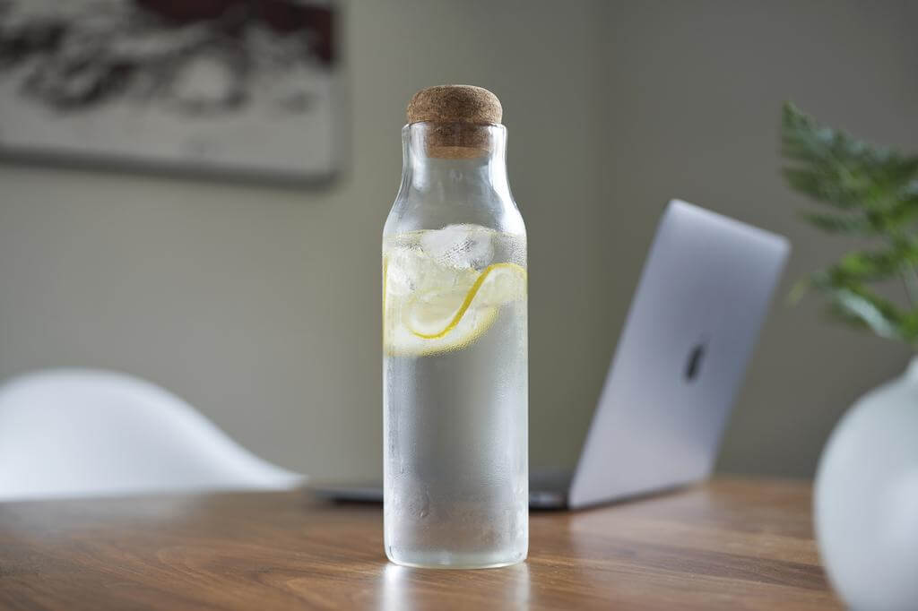 Glass Bottle with Cork Lid - 600ml