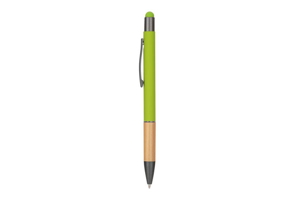 Metal Stylus Pen with Bamboo Grip - Green