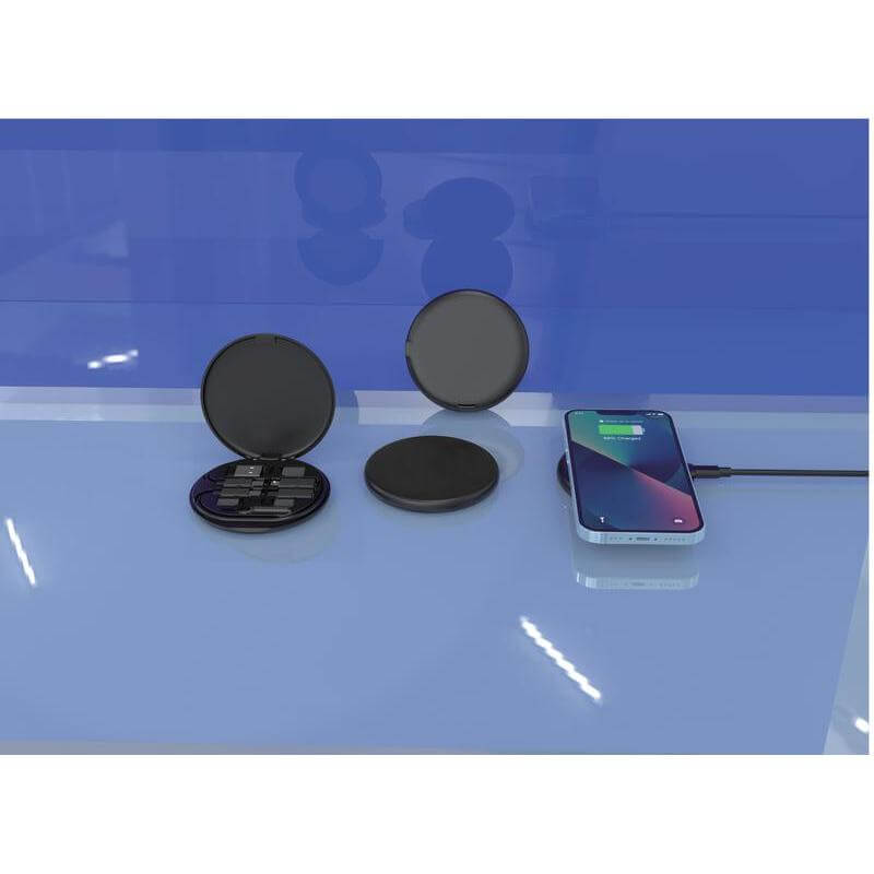 15W Wireless Charger Multi - Cable Set - White