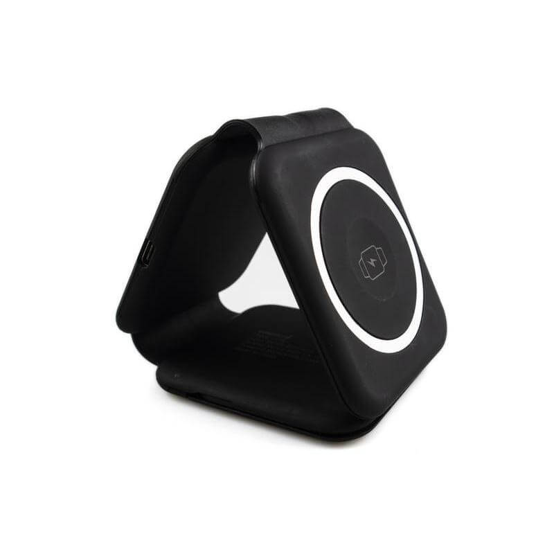 2 in 1 Wireless Charger with Multi Cable Set - Black