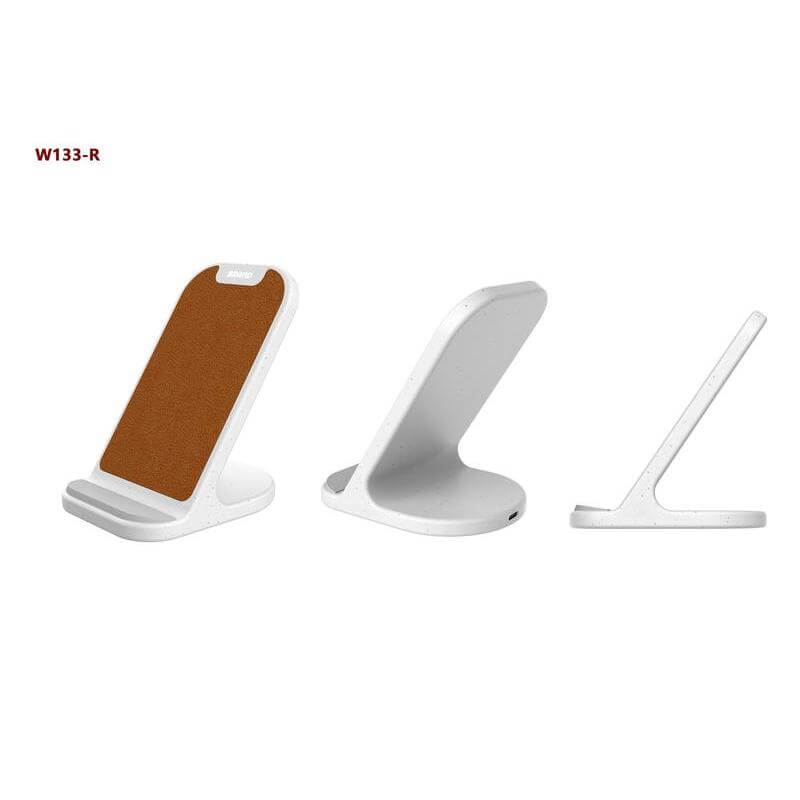 Recycled 10W Wireless Charger Phone Stand - White