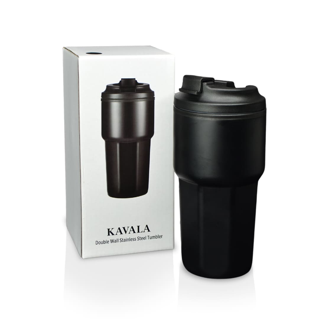 Steel/PP Double Wall Travel Mug 500ml - Black