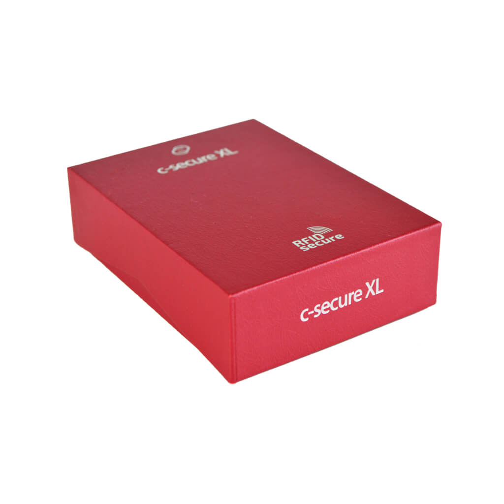 C-secure Classic Italian Leather RFID Wallet Black