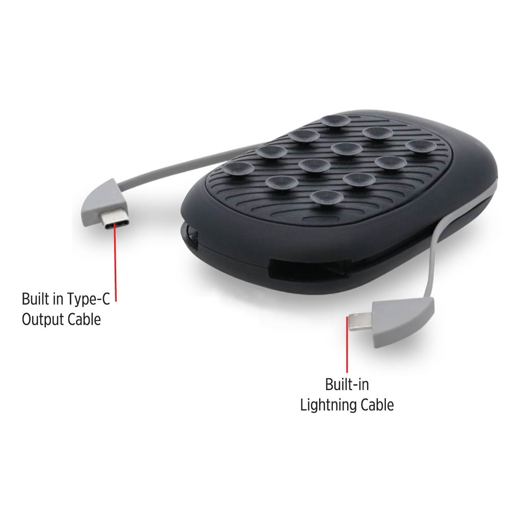 10000mAh Suction Power Bank With Light-Up Logo