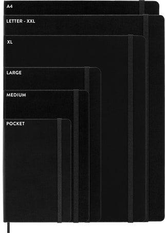 Large Notebook - Hard Cover - Plain - Black