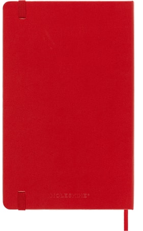 Large Ruled Hard Cover Notebook - Scarlet Red