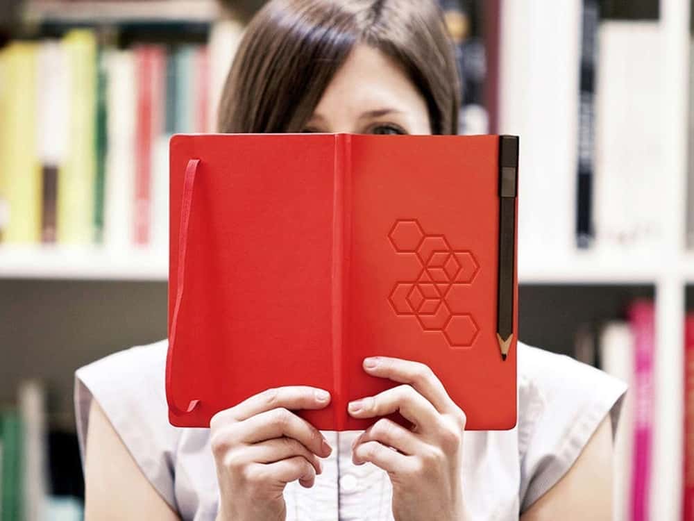 Large Ruled Hard Cover Notebook - Scarlet Red