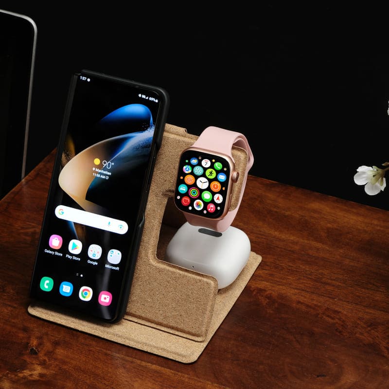 3 in 1 Foldable Cork Wireless Charger