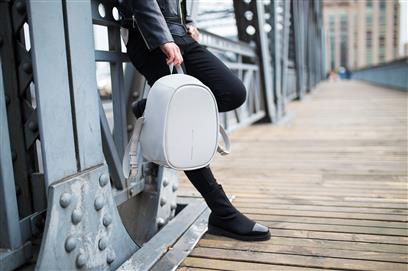 Anti-Theft Backpack - Light Grey