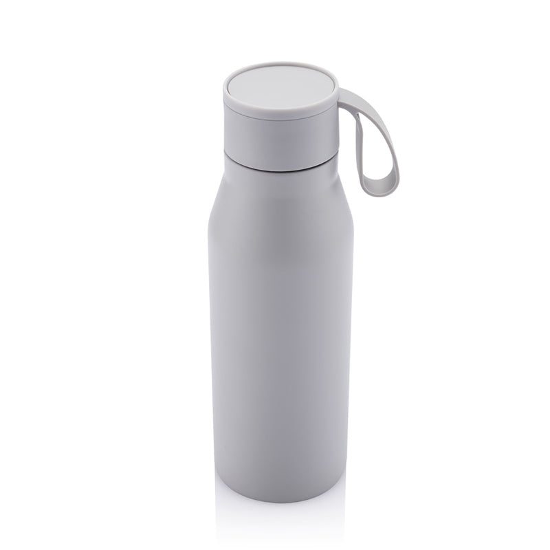 Collection Recycled Stainless Steel Vacuum Bottle with Loop - Grey