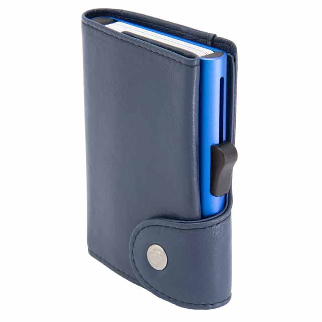 C-secure Classic Italian Leather RFID Wallet Cobalto