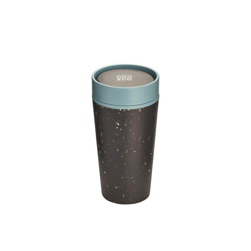 Circular Cup Black & Faraway Blue 12oz