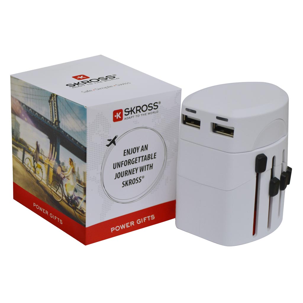 Compact Travel Adapter with dual USB