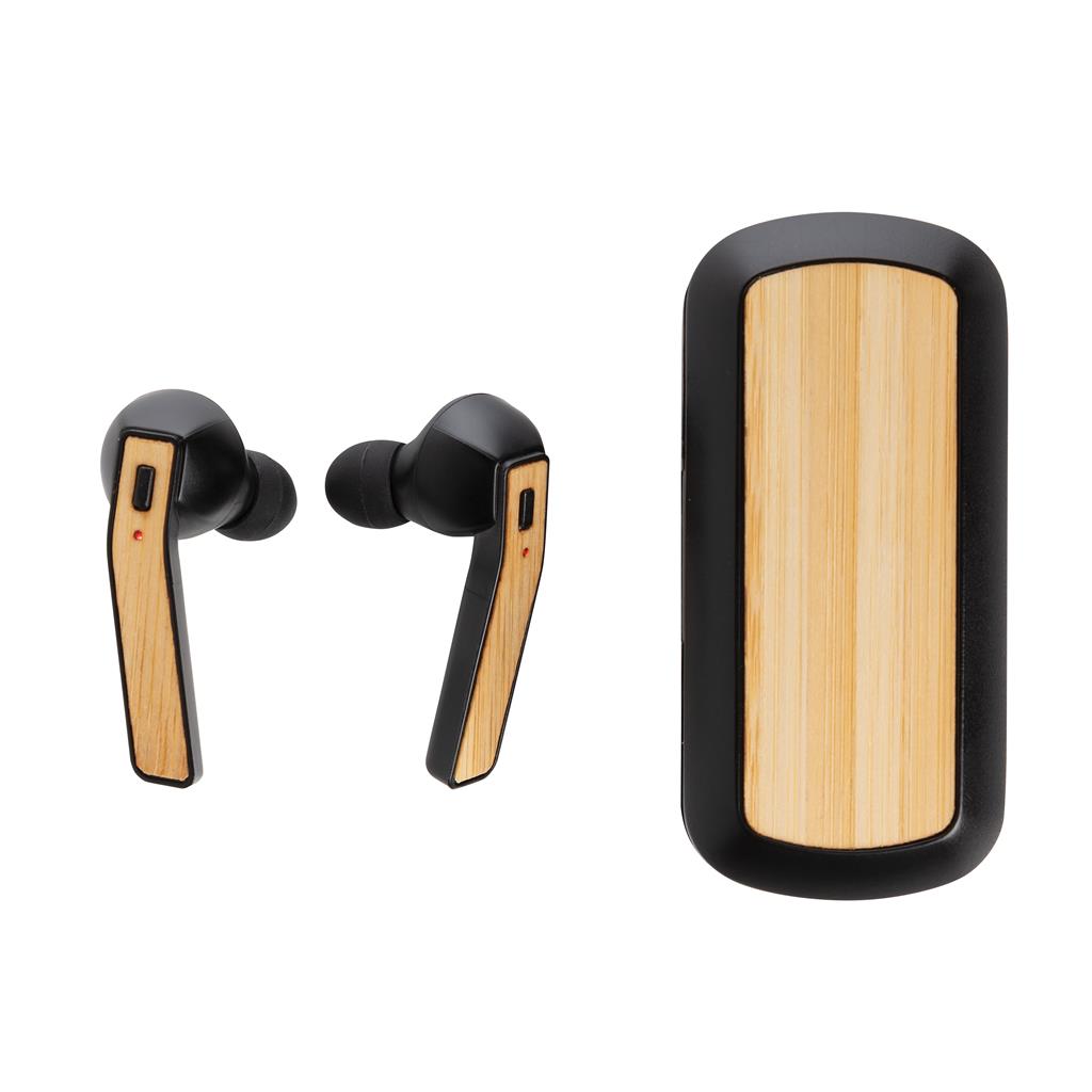 Bamboo Free Flow TWS Earbuds in Charging Case - Black