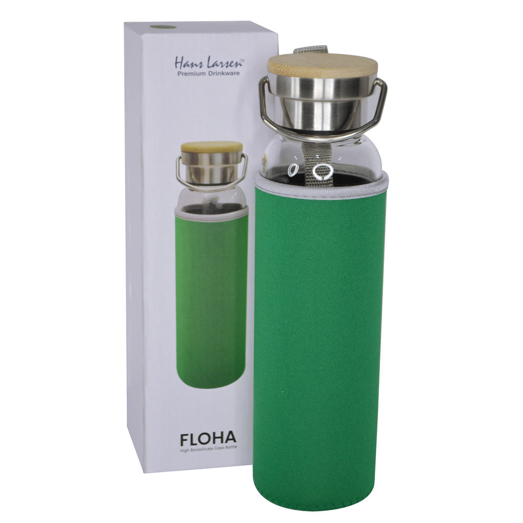 Glass Bottle with Neo Sleeve - Green