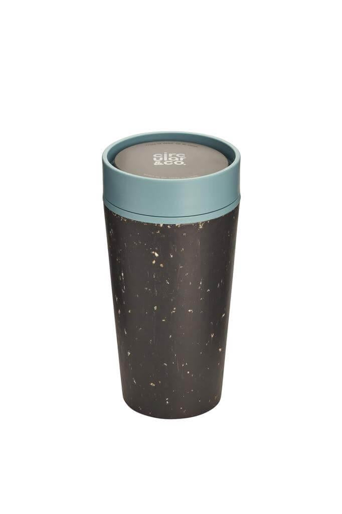 Circular Cup Black & Faraway Blue 12oz
