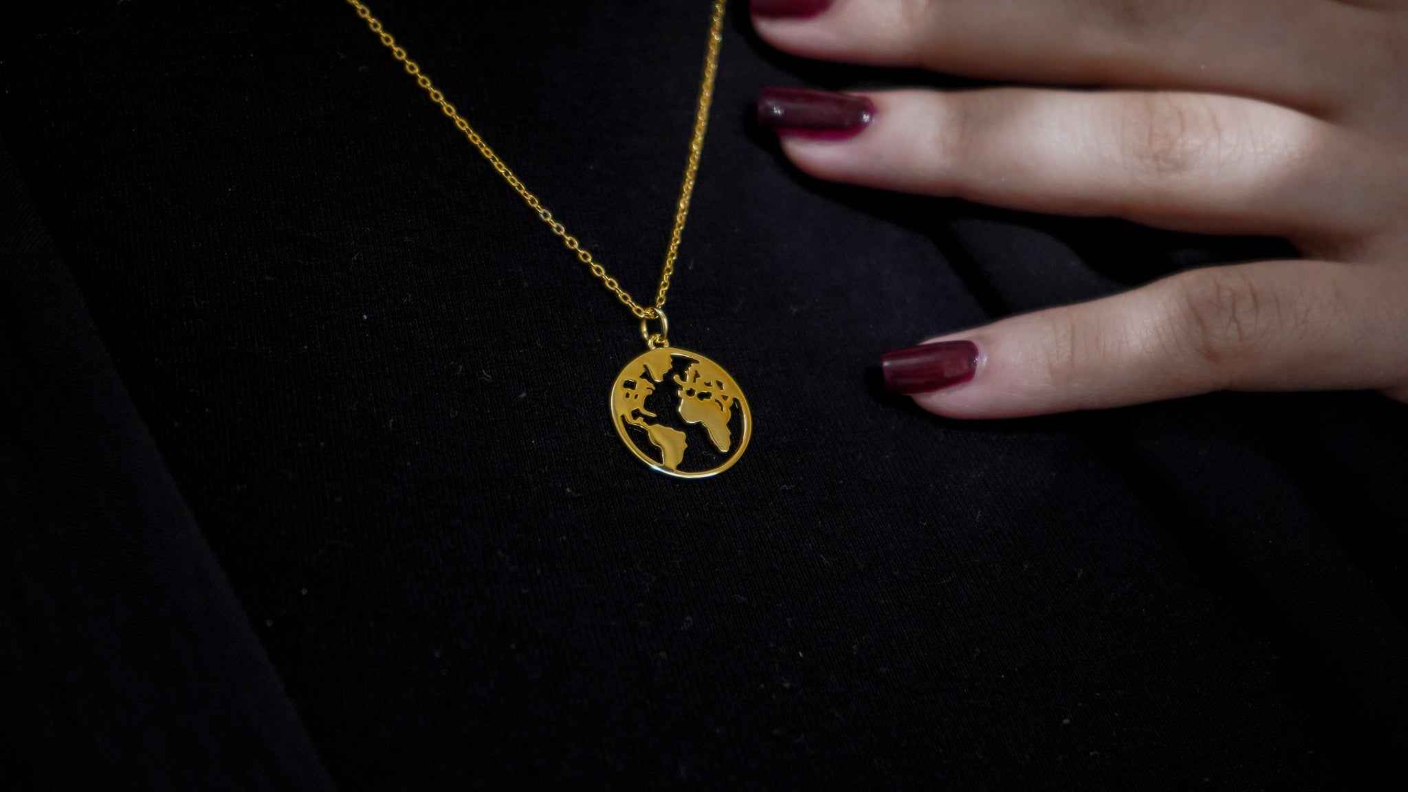 Gold Globe Necklace