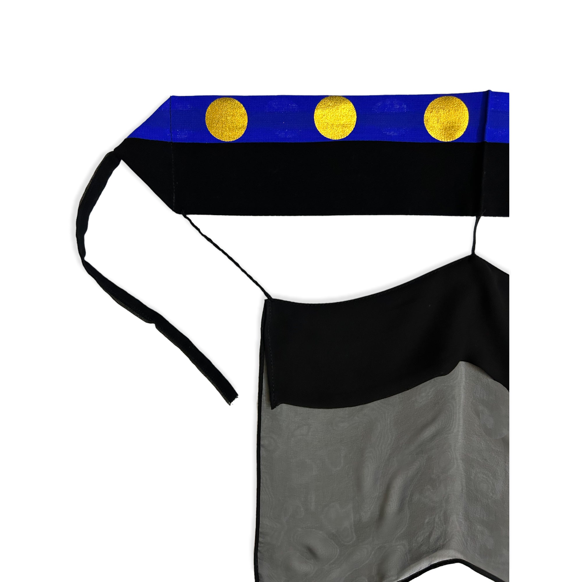 Polka-Dot Traditional Pattern Patch Work Face Veil Burqa (Big Circles)