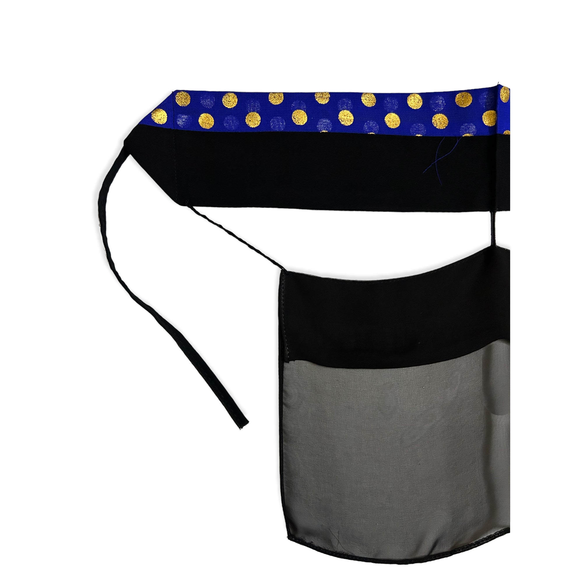 Polka-Dot Traditional Pattern Patch Work Face Veil Burqa
