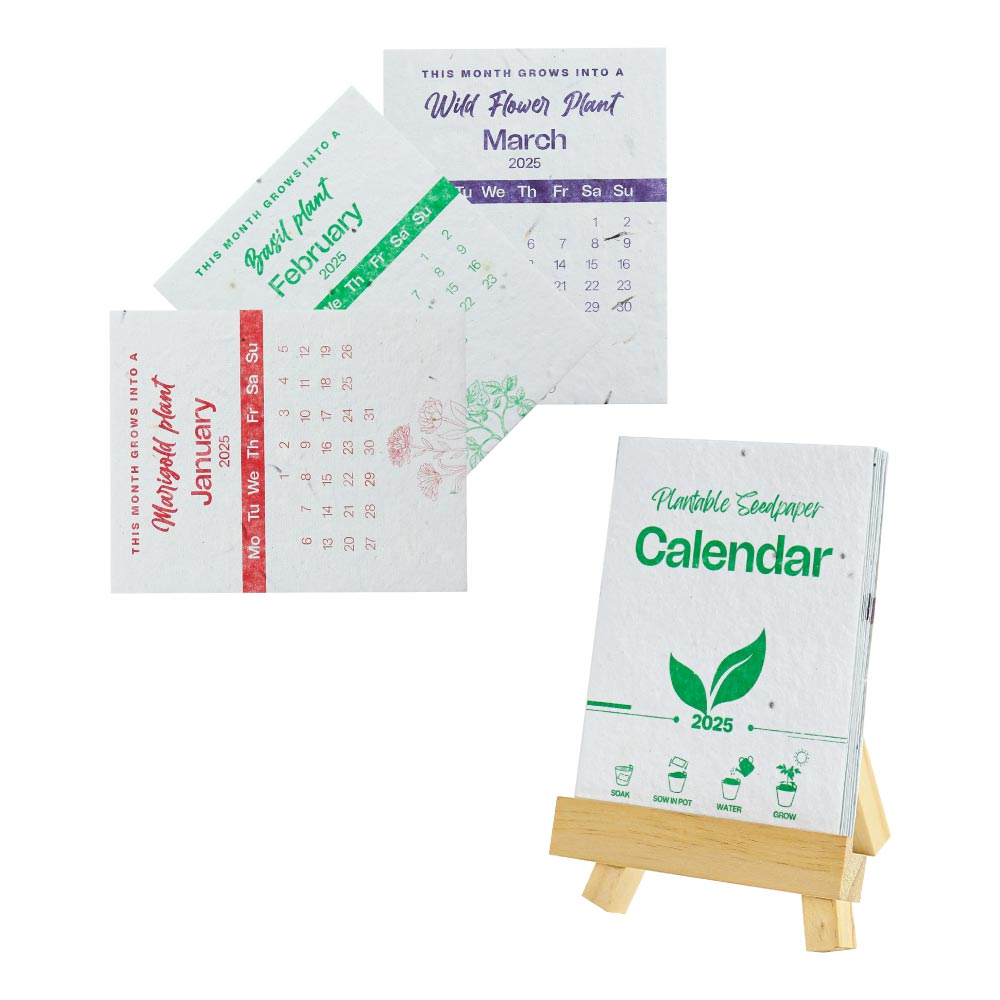 2025 Table Calendars with Plantable Seeds