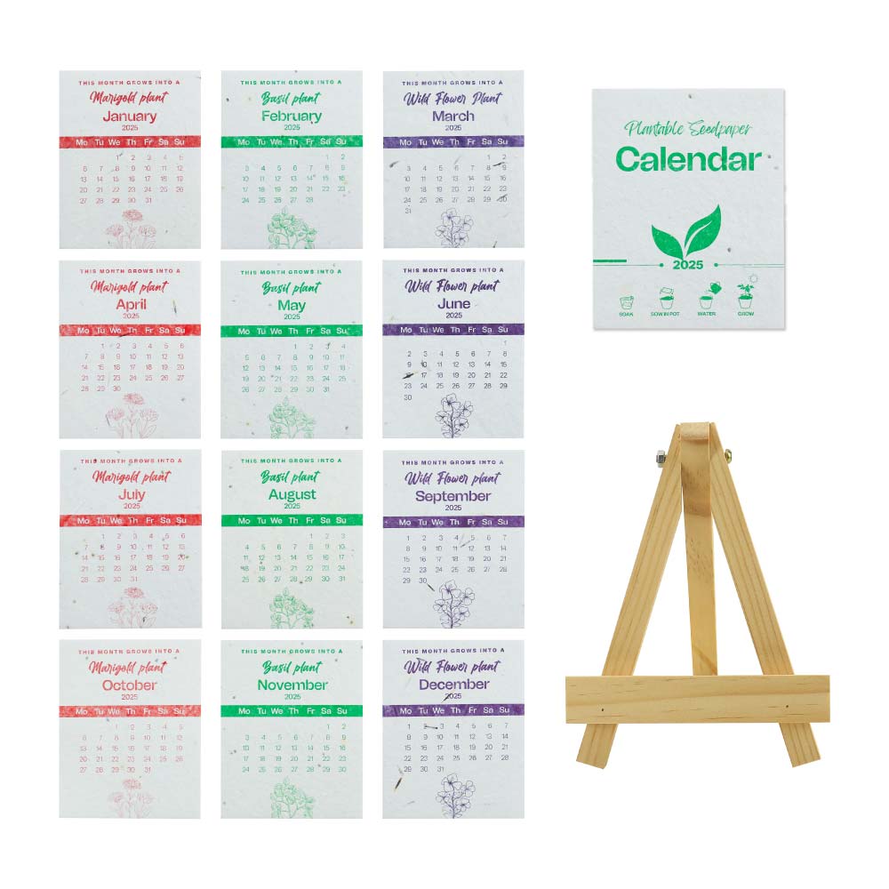 2025 Table Calendars with Plantable Seeds