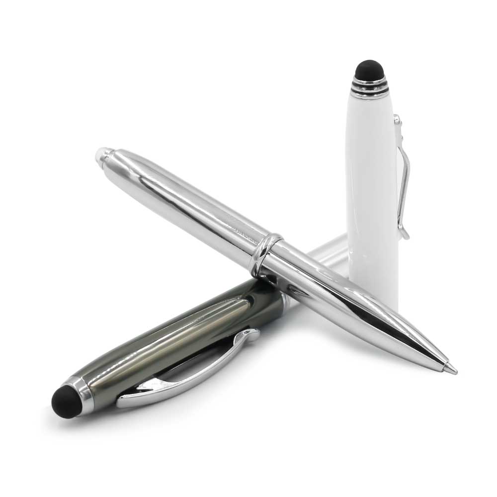 3 in 1 Metal Pens with Stylus and Light