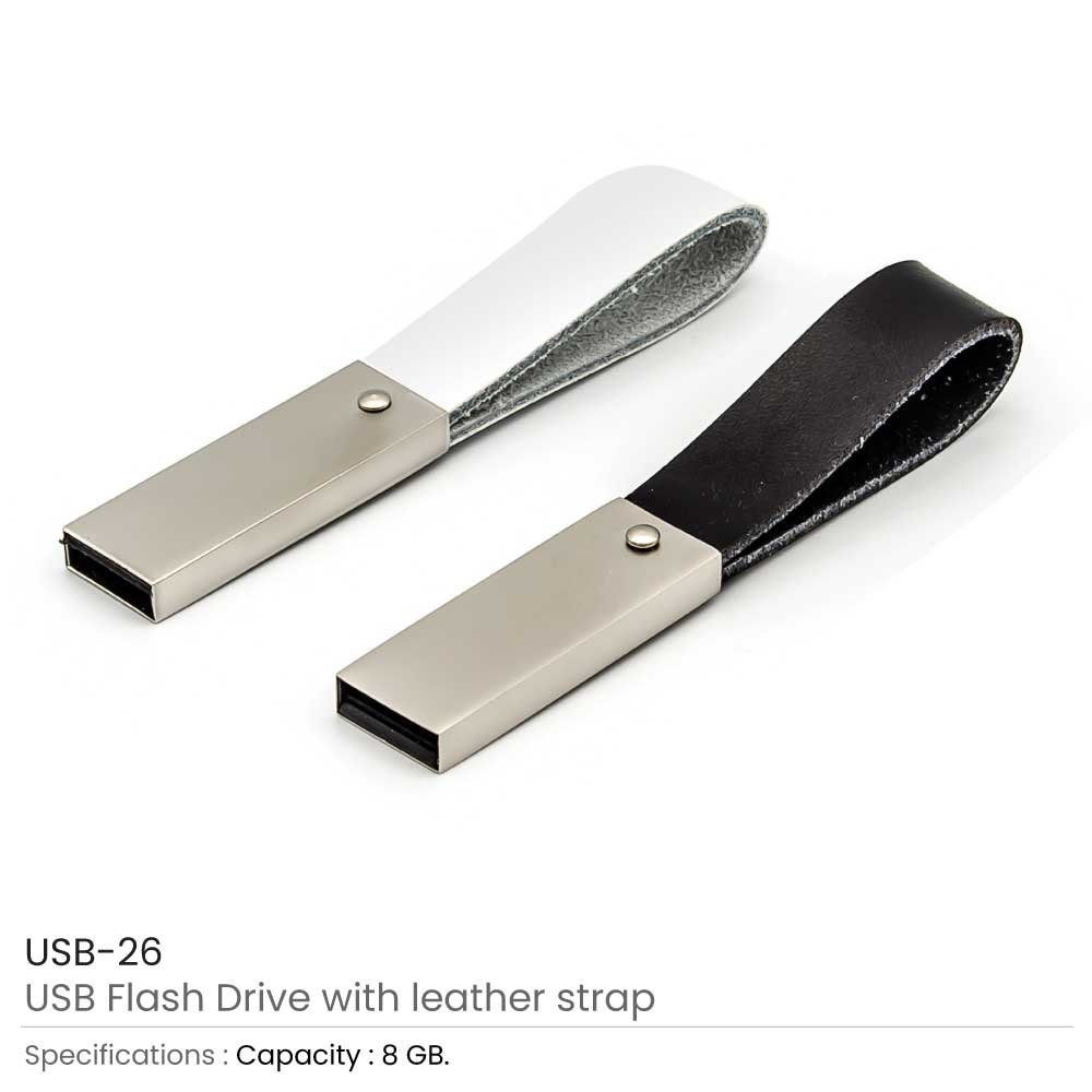 8GB USB with Leather Strap