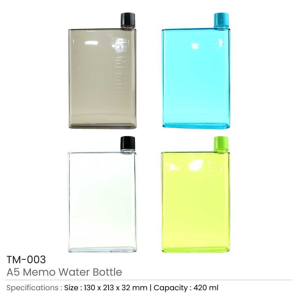 A5 Memo Water Bottles