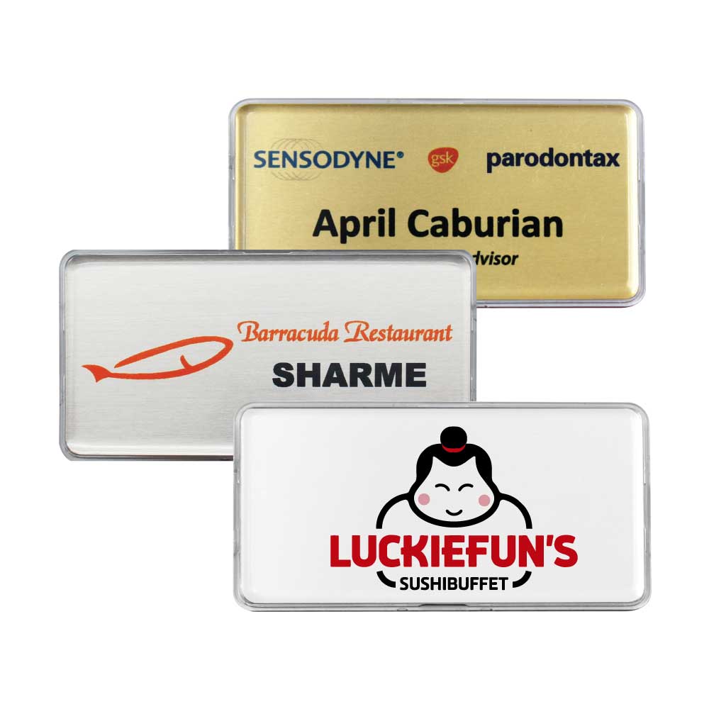 Lens Cover Name Badges