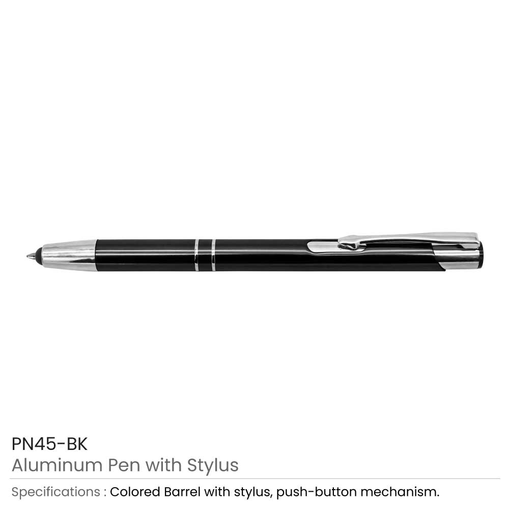 Aluminum Pens with Stylus