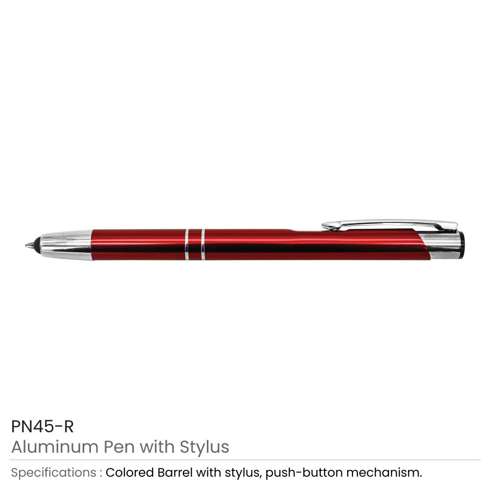 Aluminum Pens with Stylus