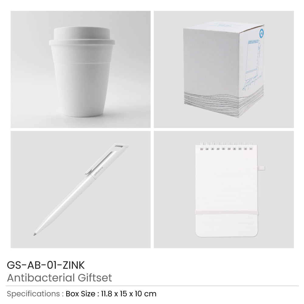 Antibacterial Gift Sets with Cup and Notepad