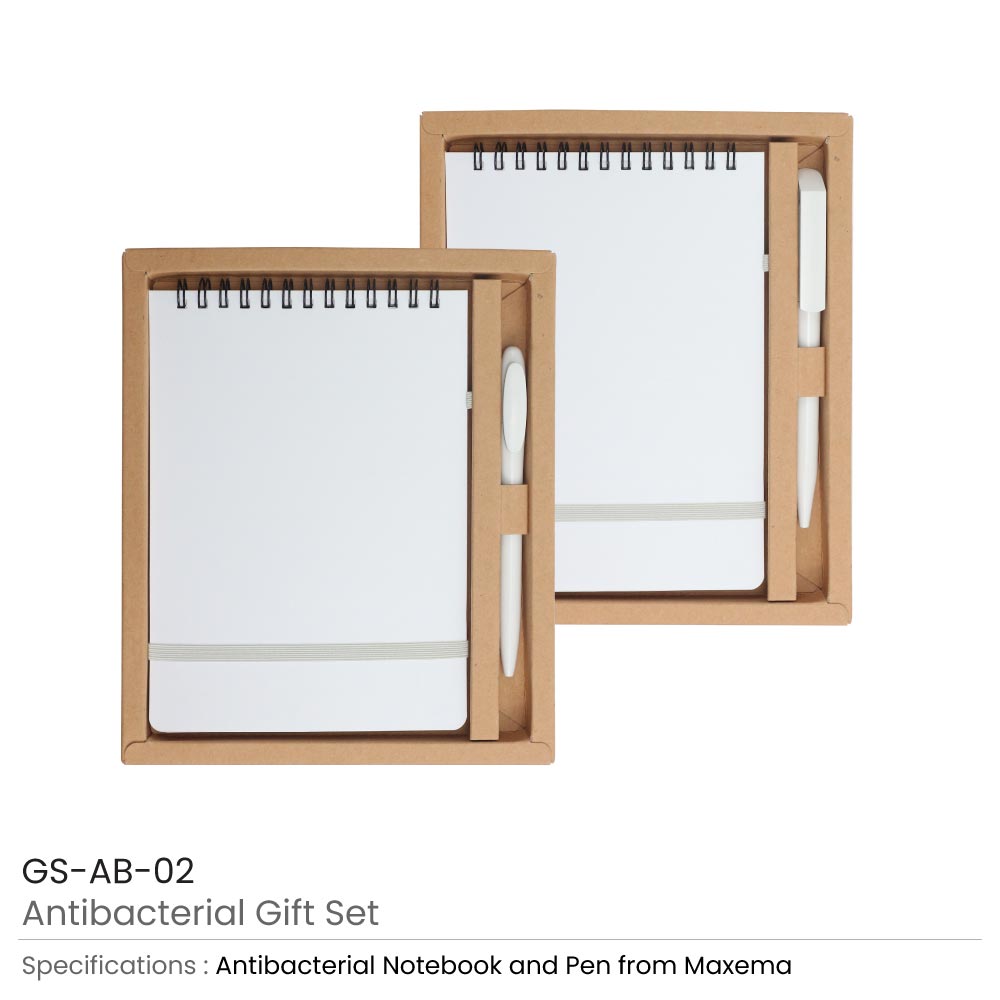 Antibacterial Gift Sets with Notepad and Pen