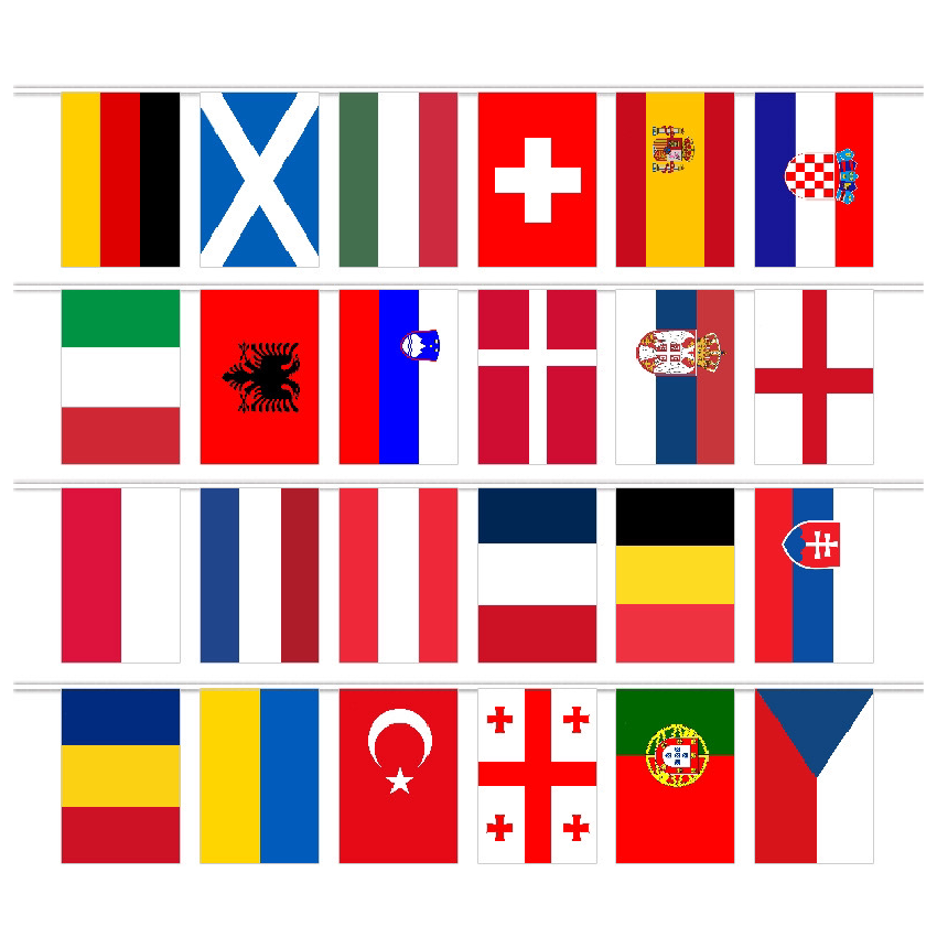 Euro 2024 Country String Flags