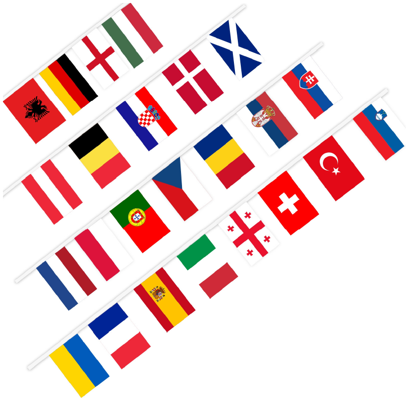 Euro 2024 Country String Flags