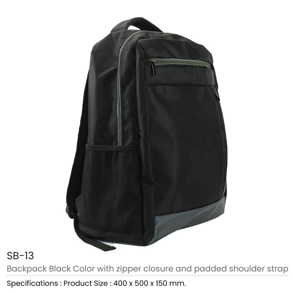 Backpacks in Black 1680D Polyester Material