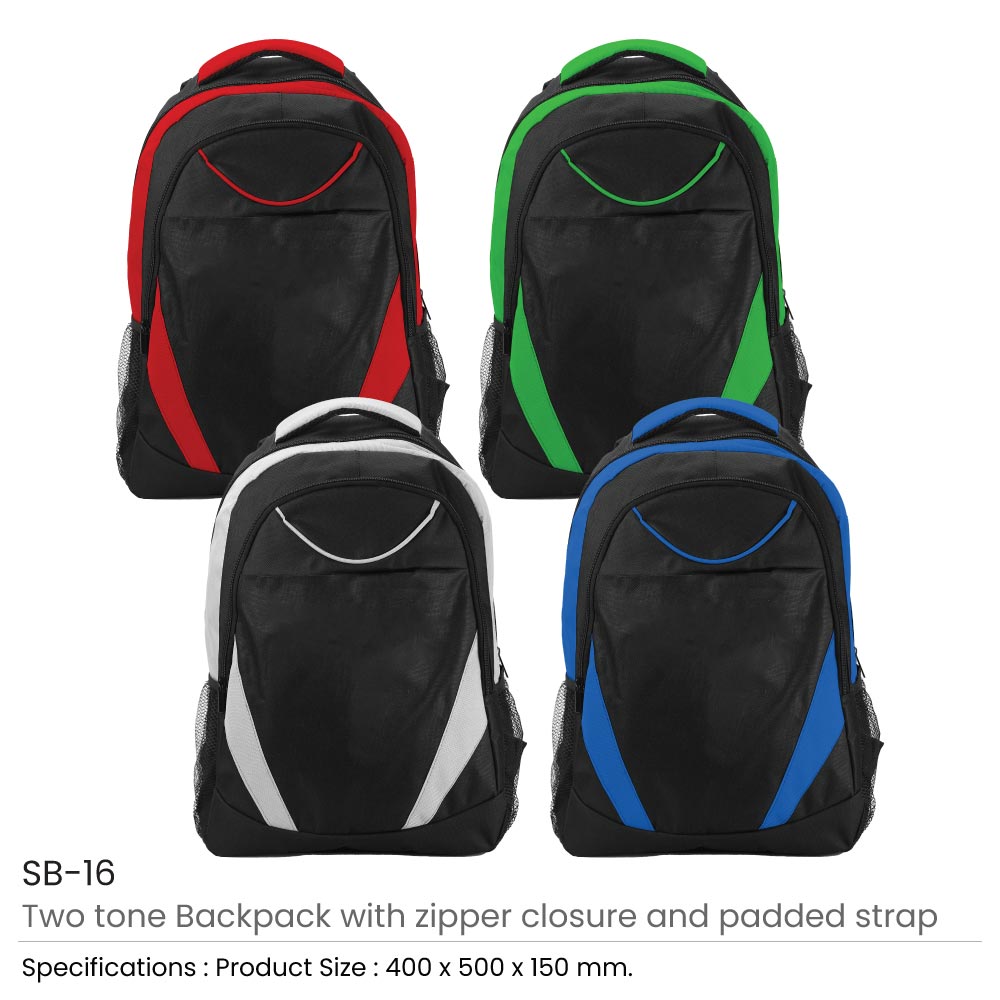 Two-toned Backpacks 600D Polyester Material