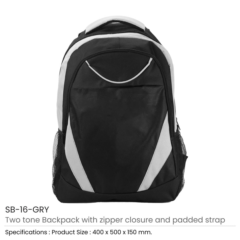 Two-toned Backpacks 600D Polyester Material