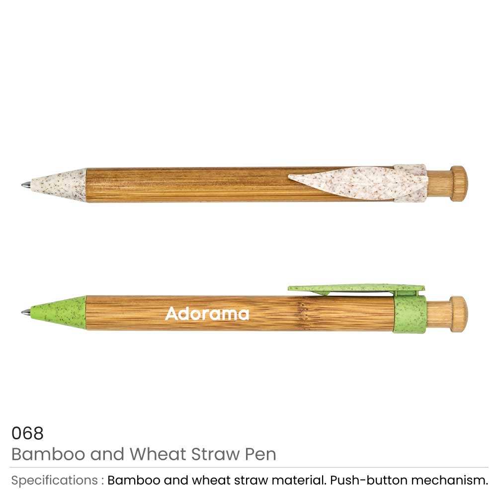 Bamboo with Wheat Straw Pens