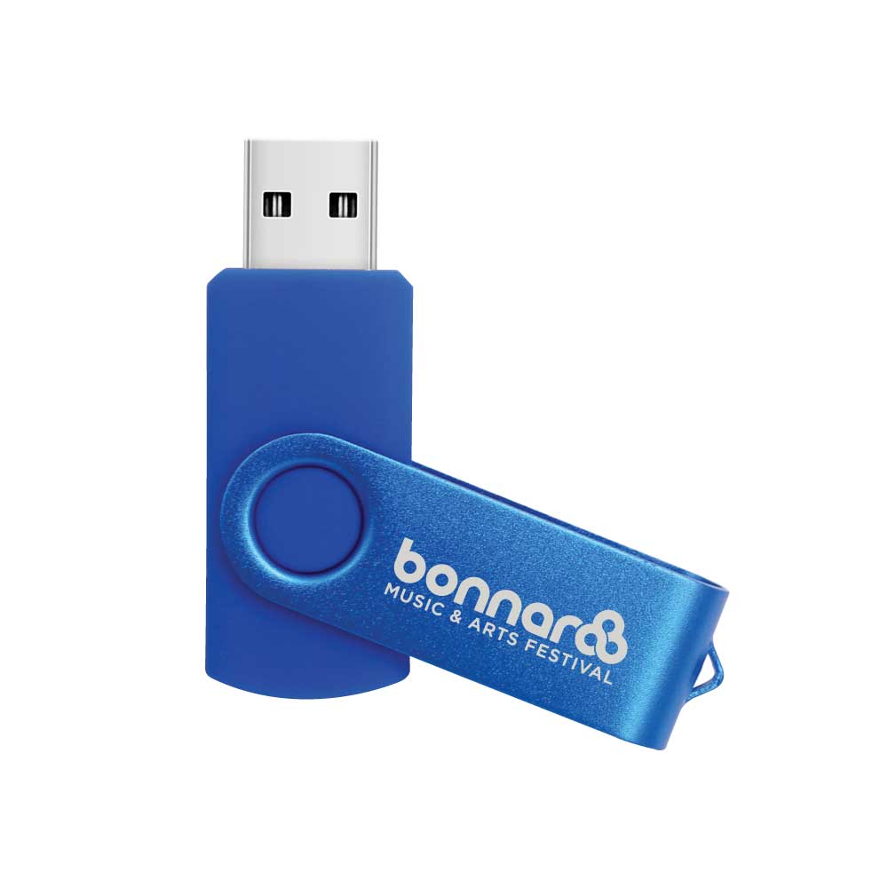 Matt Blue Swivel USB Flash Drives