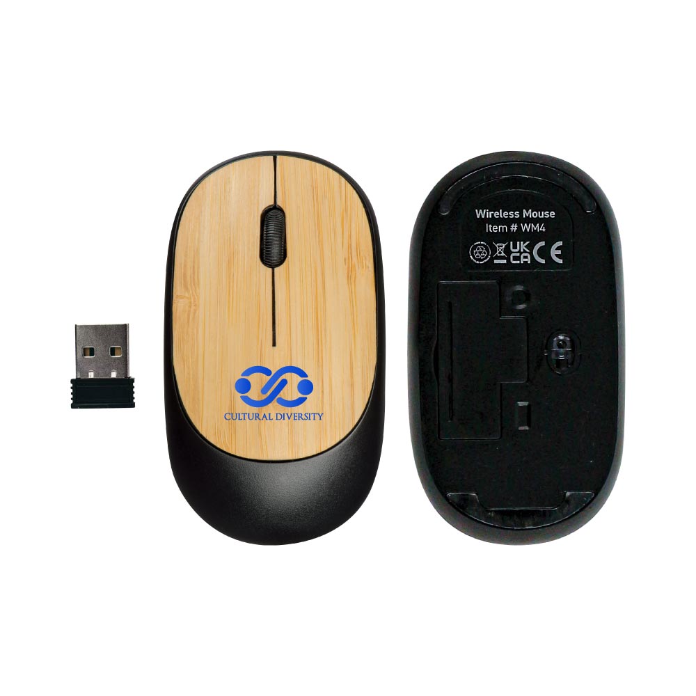 Bamboo Wireless Mouse in Black Color